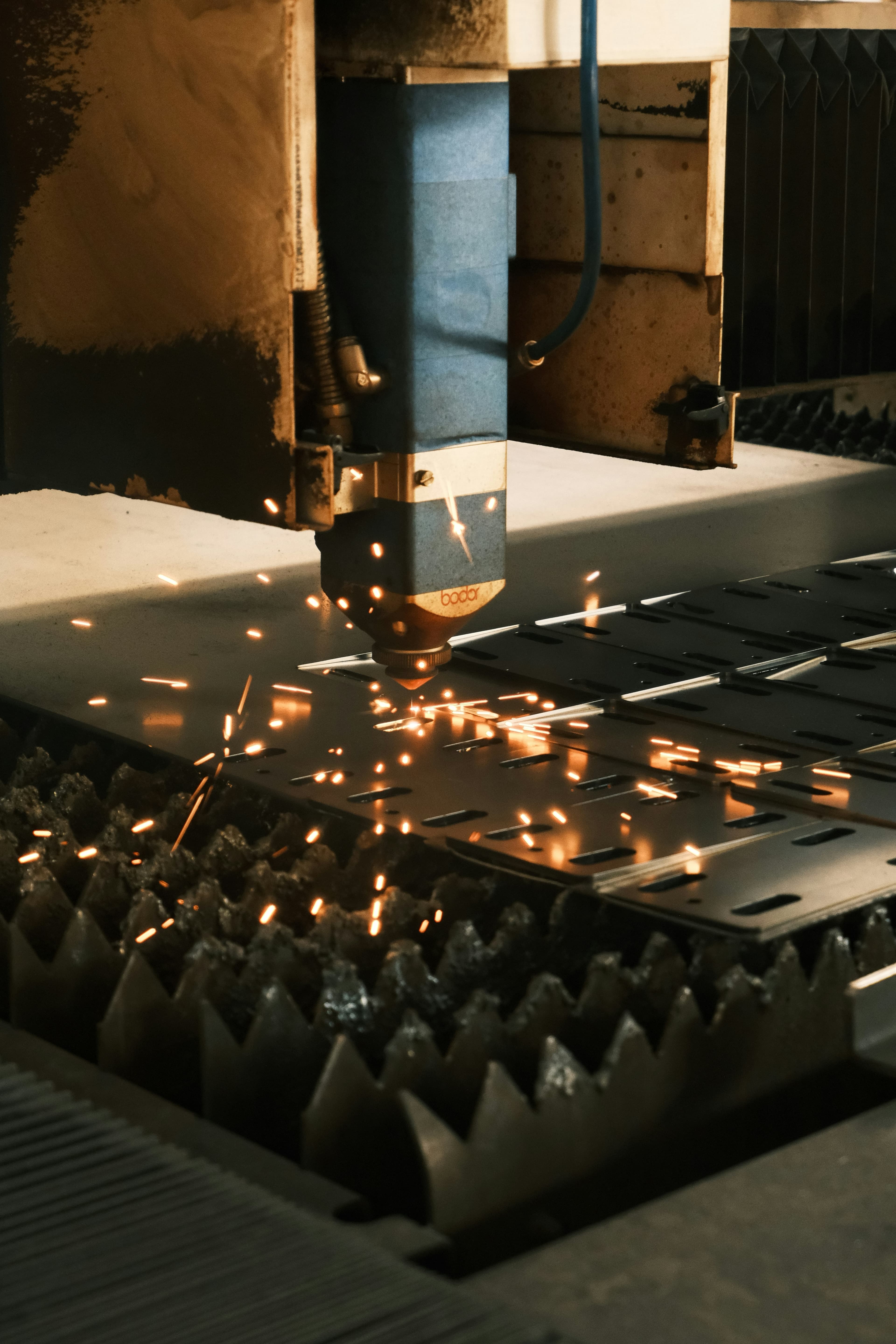 Laser cutting at Production’s in-house facility in Acharnes, Greece
